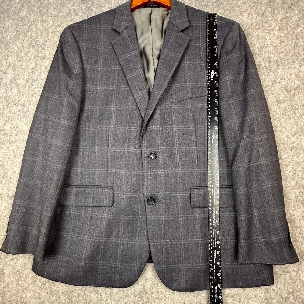 Joseph & Feiss Sport Coat Mens 44S Gray Gold Wool Classic Fit Herringbone Blazer